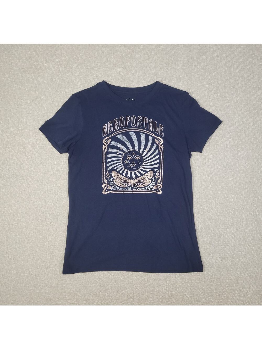 Aeropastale Butterfly Shirt Navy Blue Youth XL